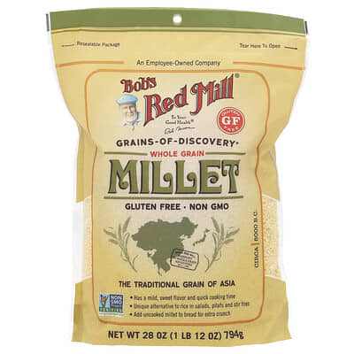 Bob's Red Mill просо цельнозерновое, без глютена, 28 oz (794 g)