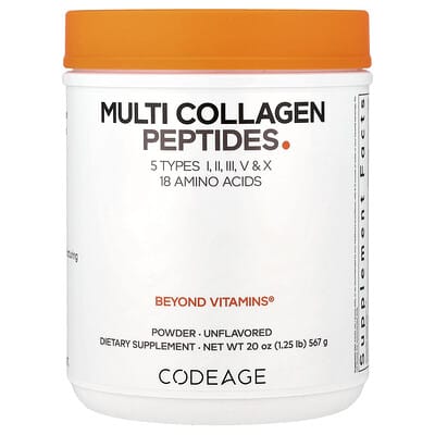 Multi Collagen Peptides Powder, Unflavored, 20 oz (567 g)