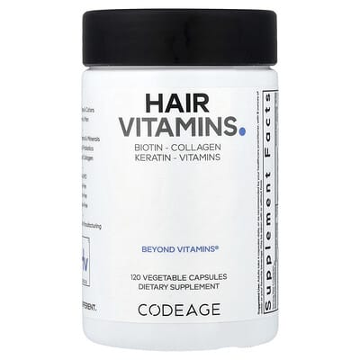 Hair Vitamins, 120 Vegetable Capsules