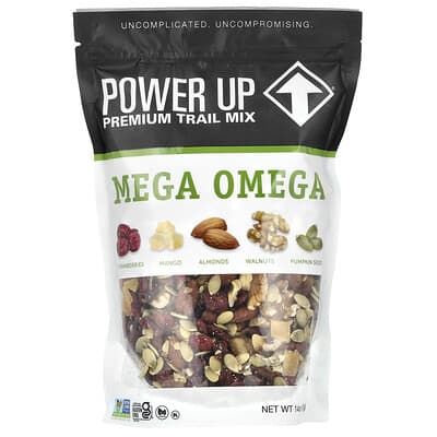 Премиальная смесь орехов и сухофруктов Premium Trail Mix, Mega Omega, 14 oz (397 g)