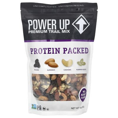Power Up Премиальная смесь орехов и сухофруктов Protein Packed Trail Mix, 14 oz (397 g)
