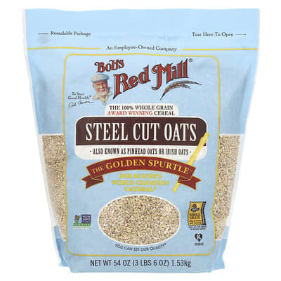 Steel Cut Oats, Whole Grain, 54 oz (1.53 kg)