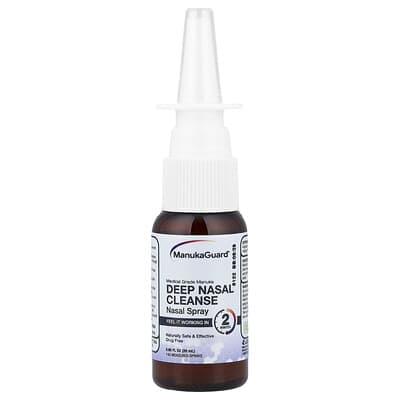 Медицинский спрей для глубокого очищения носа ManukaGuard, 0.65 fl oz (20 ml)