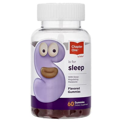 Chapter One, Sleep, жевательные витамины с мелатонином, со вкусом, 60 штук (2.5 mg на штуку)