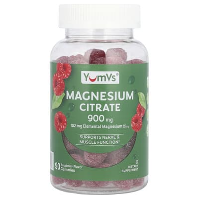 Магний цитрат Raspberry, 90 жевательных мармеладок (300 mg на шт)