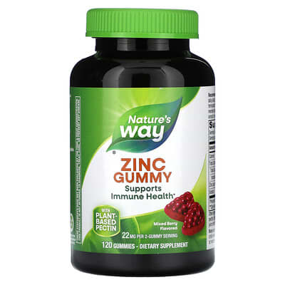 Nature's Way Желейные витамины Zinc, Mixed Berry, 120 шт (11 mg на шт)