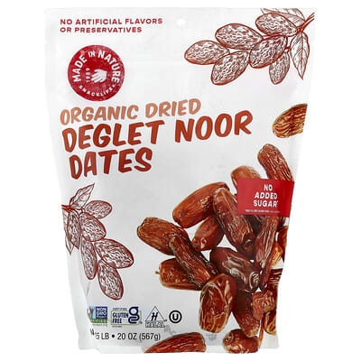 Organic Dried Deglet Noor Dates, 20 oz (567 g)