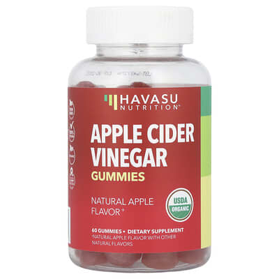 Apple Cider Vinegar Gummies, Natural Apple, 60 Gummies