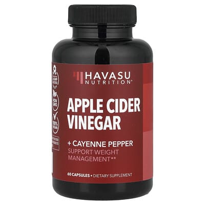 Apple Cider Vinegar + Cayenne Pepper , 60 Capsules