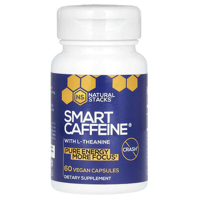 Natural Stacks Smart Caffeine With L-Theanine 60 веганских капсул