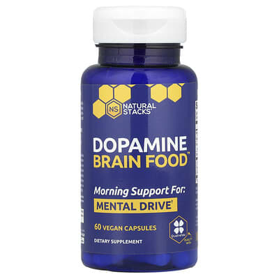 Natural Stacks Dopamine Brain Food™, 60 веганских капсул