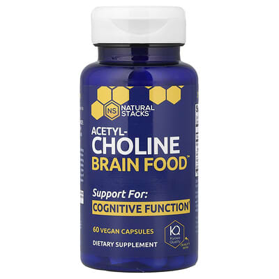 Natural Stacks Acetylcholine Brain Food™, 60 веганских капсул