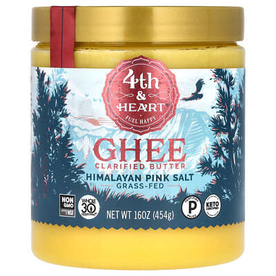 Ghee Clarified Butter, Himalayan Pink Salt, 16 oz ( 454 g)