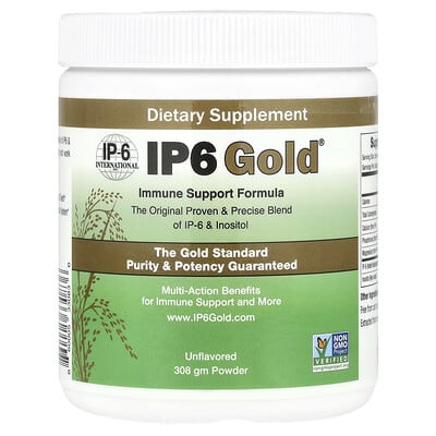 IP6 Gold®, порошок для поддержки иммунитета, без вкуса, 308 g