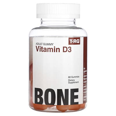 Витаминные мармеладки T-RQ Vitamin D3 Peach Mango Strawberry, 60 Gummies