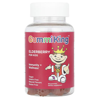 Детская добавка Elderberry, Иммунитет + Здоровье, Лимон-Малина, 60 мармеладных капсул