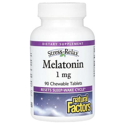 Stress-Relax®, Melatonin, 1 mg, 90 жевательных таблеток