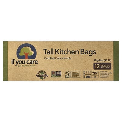 Кухонные пакеты If You Care, 13 Gallon, 12 шт.