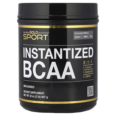 Растворимый порошок BCAA с L-лейцином, L-изолейцином и L-валином, без вкуса, 2 lb (907 g)