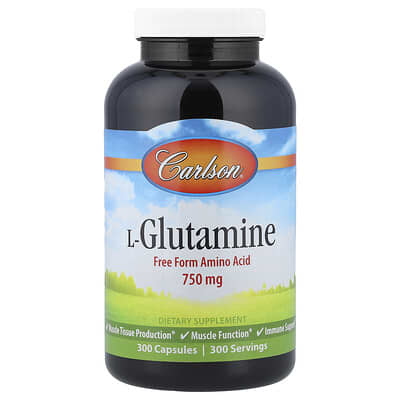 L-Glutamine, 750 mg, 300 капсул