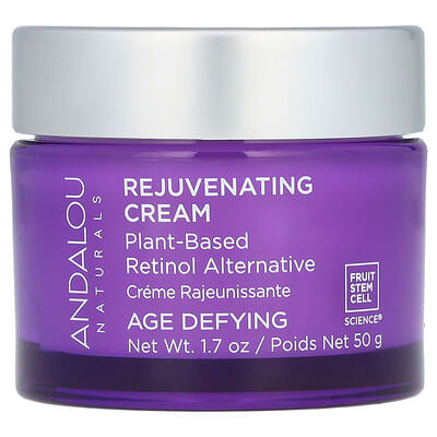 Andalou Naturals Rejuvenating Cream, омолаживающий крем с растительной альтернативой ретинолу, 1.7 oz (50 g)