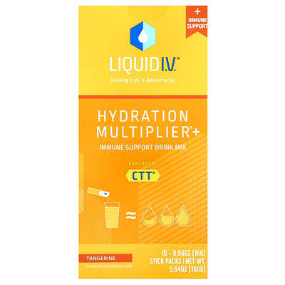 Hydration Multiplier® + Immune Support напиток, мандарин, 10 стиков, 0.56 oz (16 g) каждый
