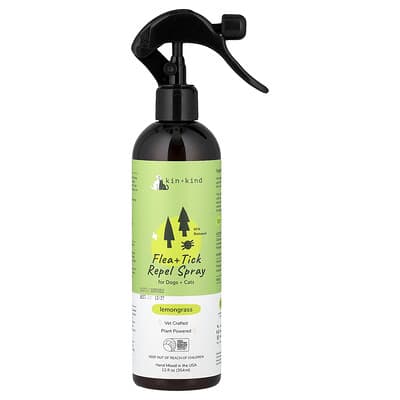 Спрей от блох и клещей, для собак и кошек, Lemongrass, 12 fl oz (354 ml)