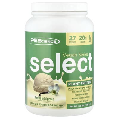 Растительный протеин PEScience Vegan Series, Select Plant Protein™, Vanilla Indulgence, 1.75 lbs (796.5 g)