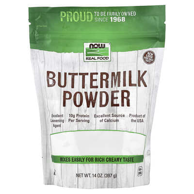 Real Food, сухие сливки Buttermilk, 14 oz (397 g)