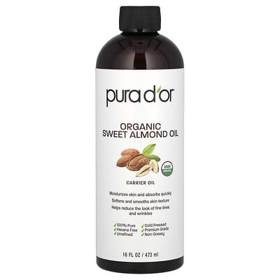 Organic Sweet Almond Oil, 16 fl oz (473 ml)
