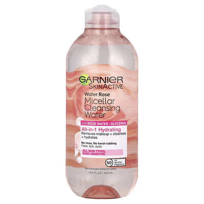 SkinActive, Micellar Cleansing Water with Rose Water + Glycerin, 13.5 fl oz (400 ml)
