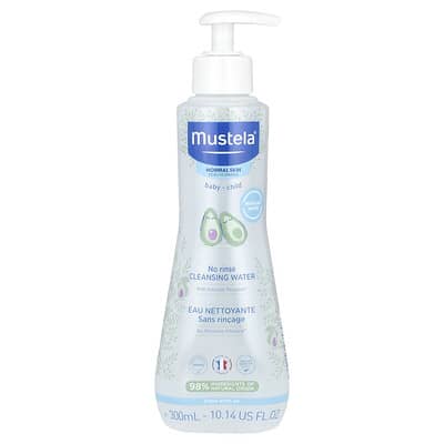 Mustela очищающая вода без смывания для детей, 10.14 fl oz (300 ml)