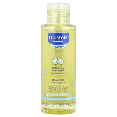 Baby Oil with Avocado Oil, 3.38 fl oz (100 ml)
