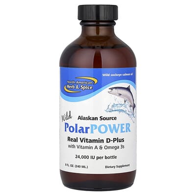 Wild PolarPower, Натуральный витамин D-Plus с витамином A и Omega 3s, 8 fl oz (240 ml)