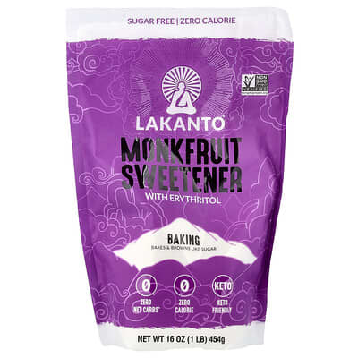 Monkfruit Sweetener With Erythritol, Baking, 16 oz (454 g)