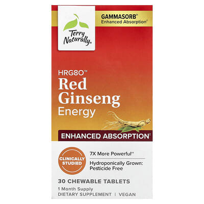 HRG80™ Red Ginseng Energy жевательные таблетки 30 шт (100 mg на таблетку)