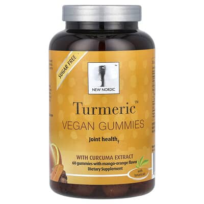 Turmeric Vegan Gummies с экстрактом Curcuma, Mango-Orange, 60 штук (150 mg на штуку)