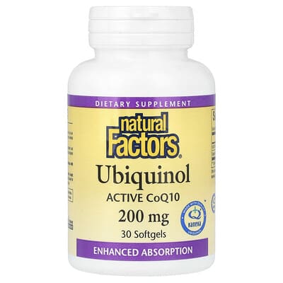 Убихинол, 200 mg, 30 мягких капсул