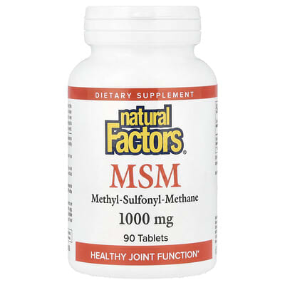 Natural Factors MSM, 1,000 mg, 90 таблеток