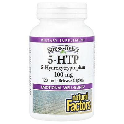 5-HTP для снятия стресса, 100 mg, 120 капсул пролонгированного действия