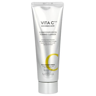 Vita C Plus Ascorbic Acid, очищающая пенка для лица, 4.05 fl oz (120 ml)