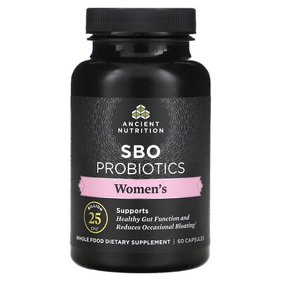 Женские пробиотики Ancient Nutrition SBO, 25 Billion CFU, 60 капсул