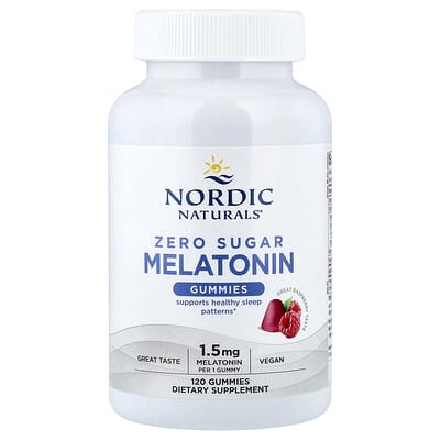Мармеладки с мелатонином без сахара Nordic Naturals, малина, 1.5 mg, 120 шт