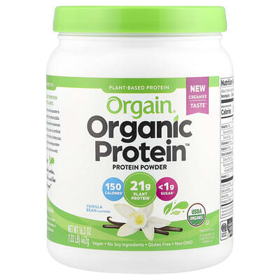 Органический протеиновый порошок Plant Based, ваниль, 1.02 lbs (462 g)