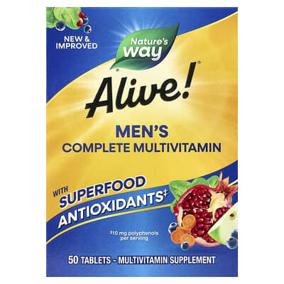 Alive!® Men's Complete Multivitamin, 50 Tablets