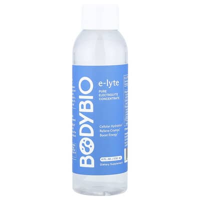 Электролитный напиток BodyBio E-Lyte, 4 fl oz (118 ml)