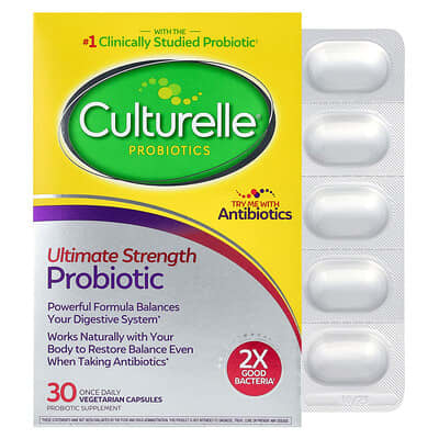 Probiotics, Ultimate Strength Probiotic, 20 Billion CFU, 30 вегетарианских капсул