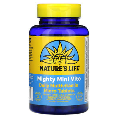 Nature's Life Mighty Mini Vite мультивитамины 240 микротаблеток