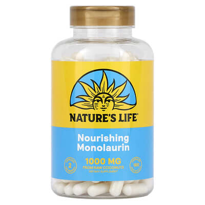 Питательный монолаурин, 180 капсул (500 mg на капсулу)