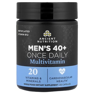 Ancient Nutrition Мультивитамины для мужчин 40+, 30 капсул